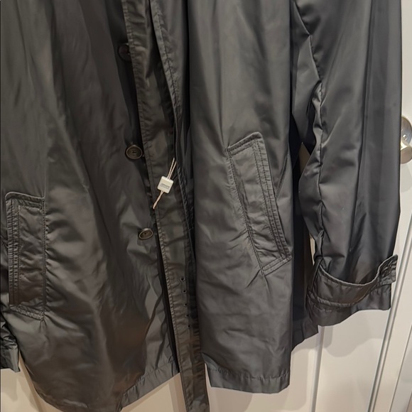 Armani Collezioni Black Trench Coat Lightweight Water-Resistant - Picture 6 of 6